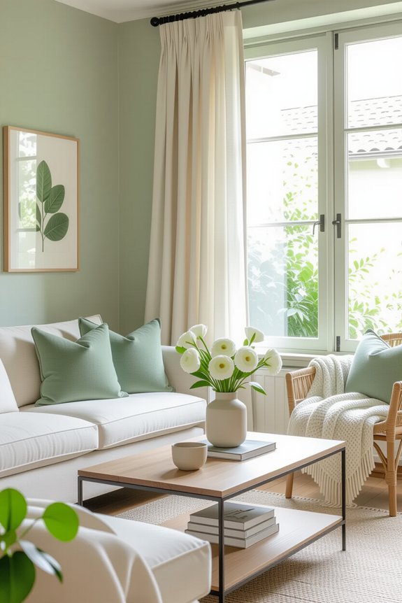 sage green seasonal decor
