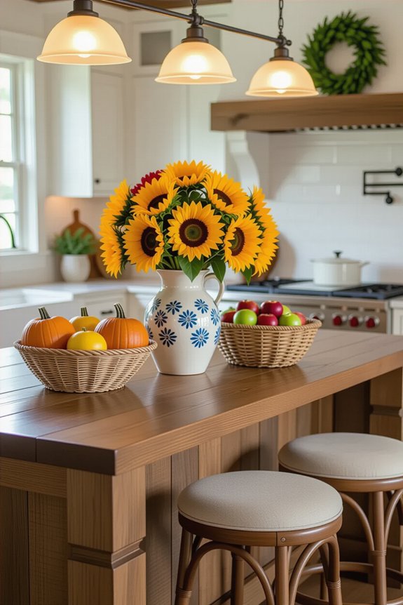 seasonal kitchen island decor