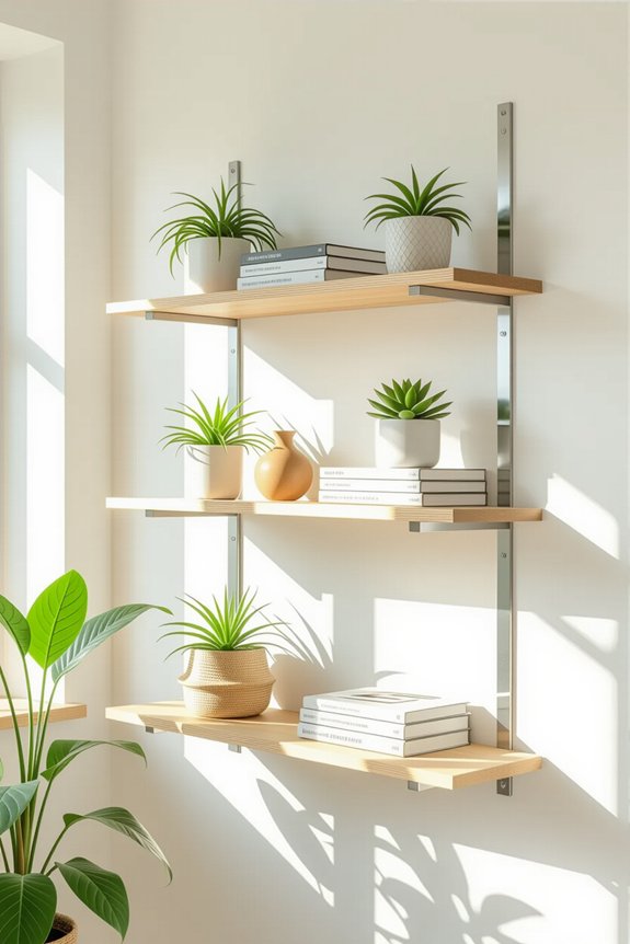sleek modern diy shelves