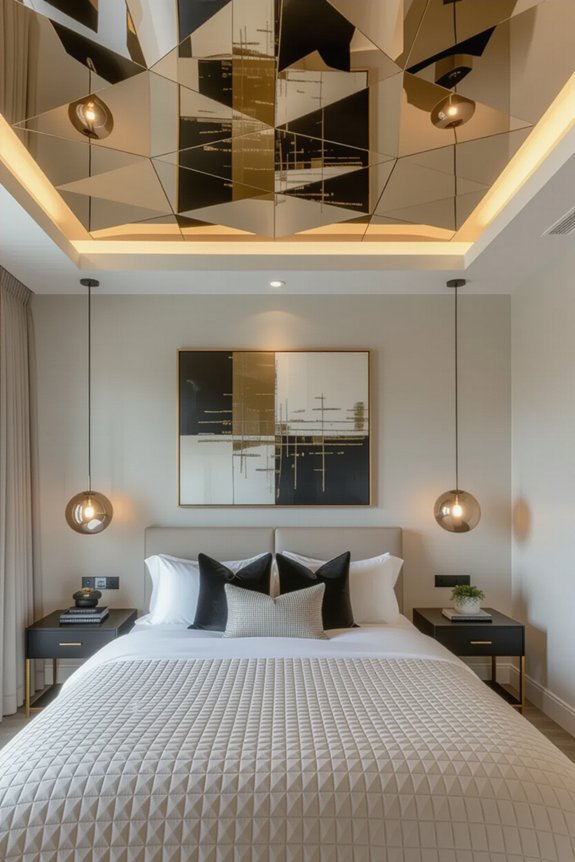 sophisticated metal accents enhance