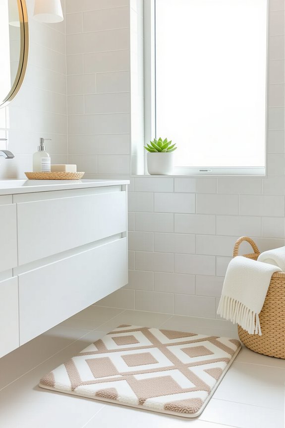 stylish absorbent bath mats