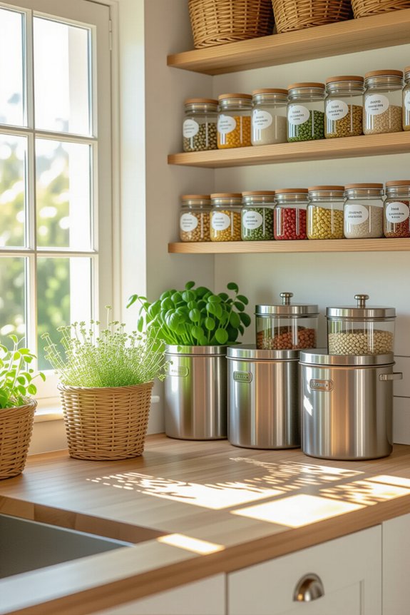 stylish functional kitchen storage