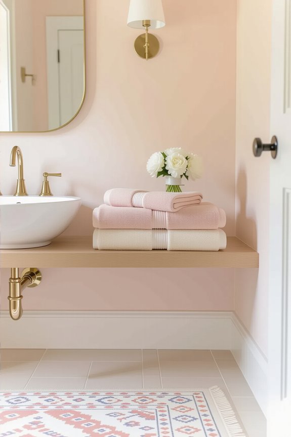 stylish towels and rugs