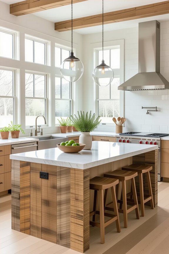 sustainable kitchen island materials