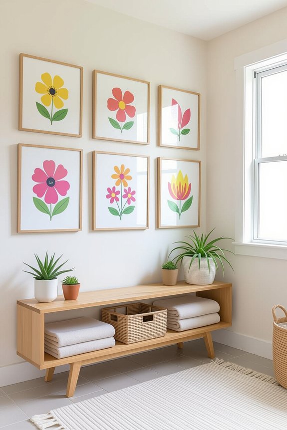 temporary art gallery wall