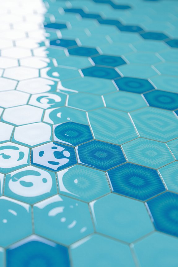 textured tiles enhance bathrooms