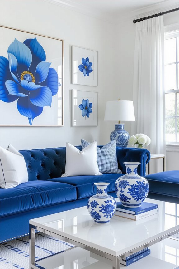 timeless blue and white elegance