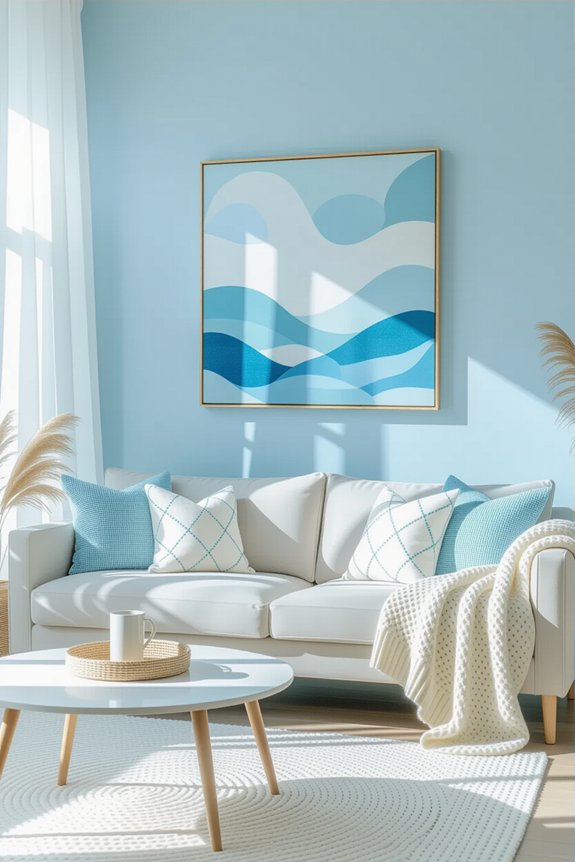 tranquil soft sky blue