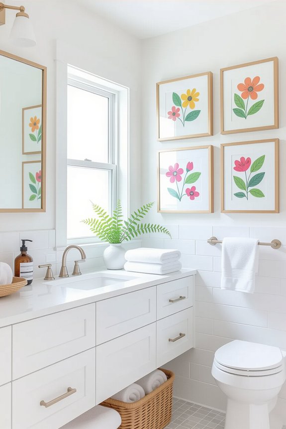 transform bathroom with artwork