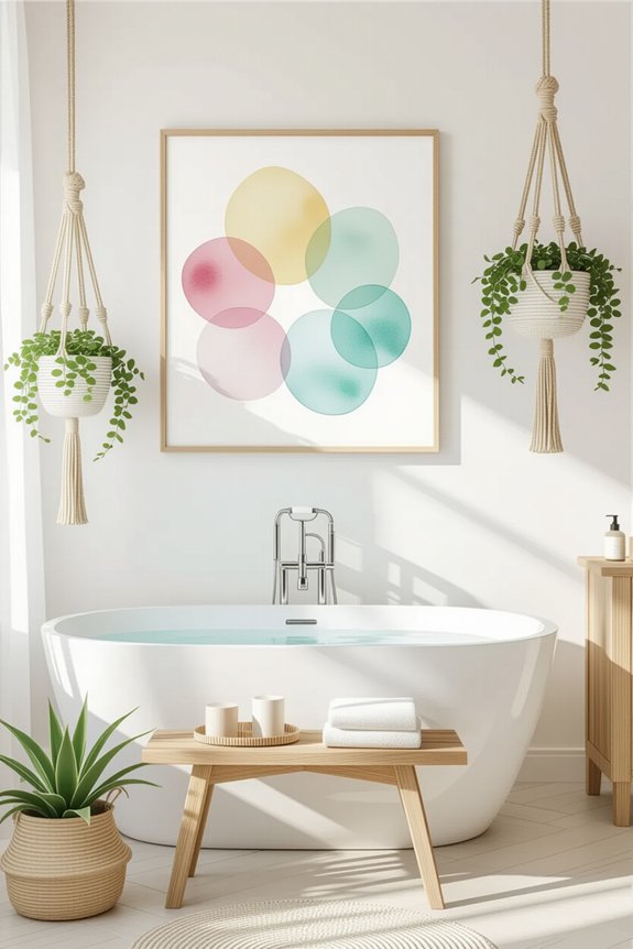 transform bathroom with diy artwork