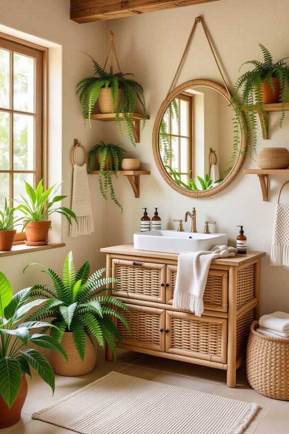transform bathroom with greenery