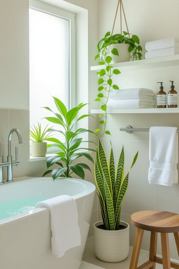transform bathroom with greenery