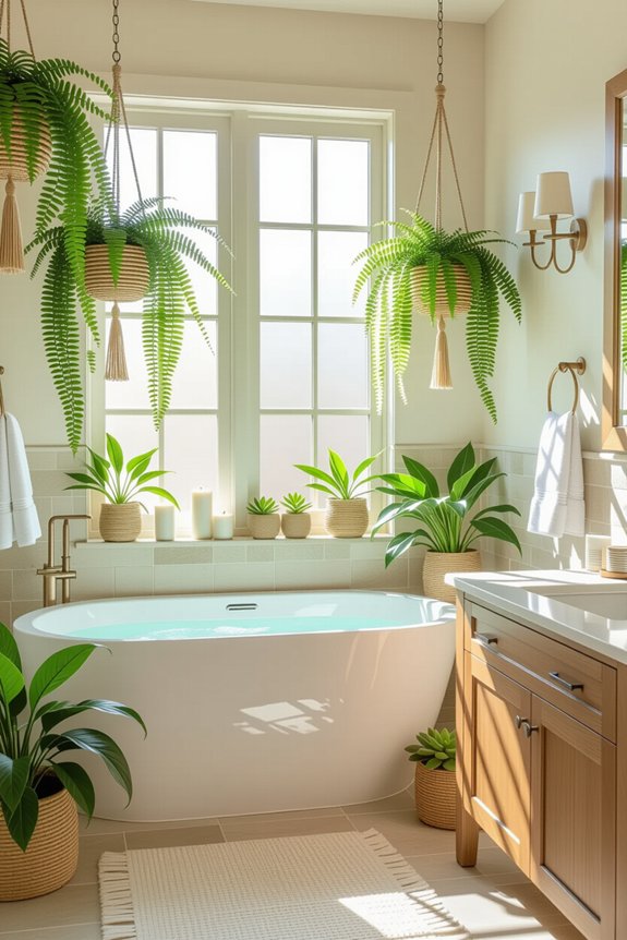transform bathroom with greenery