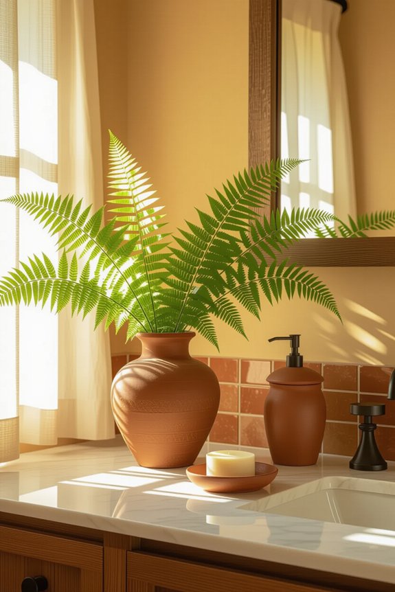 transform bathroom with terracotta
