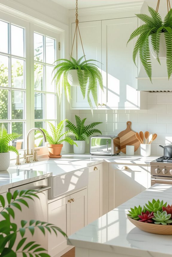 transform kitchen with indoor plants