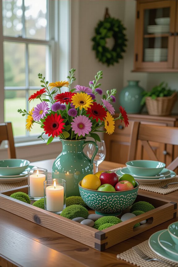 transformative dining table centerpieces