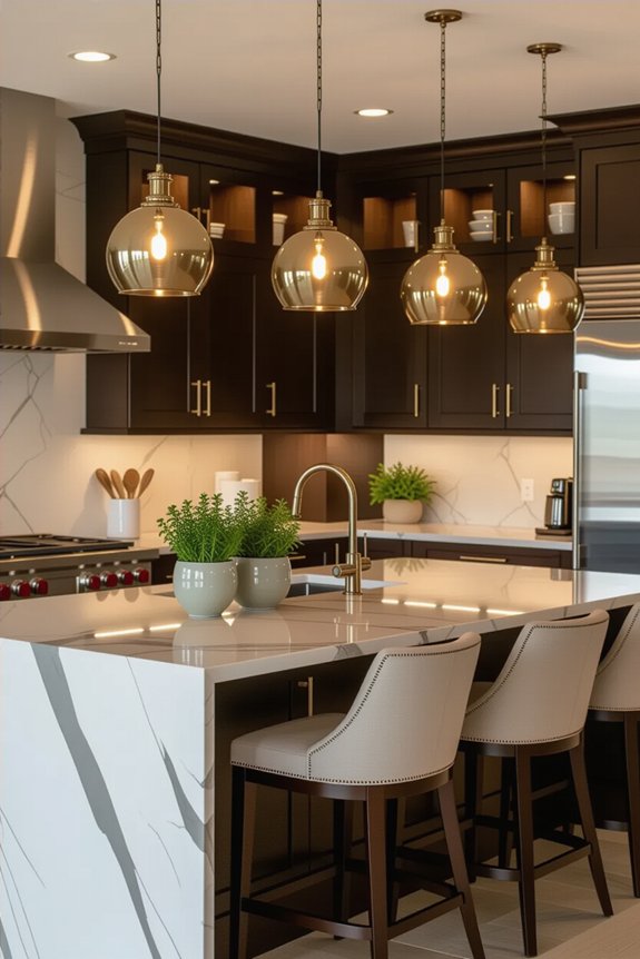 transformative kitchen island lighting