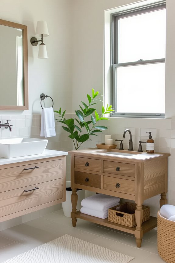 types of bathroom vanities