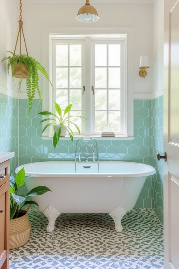 unique bathroom tile combinations