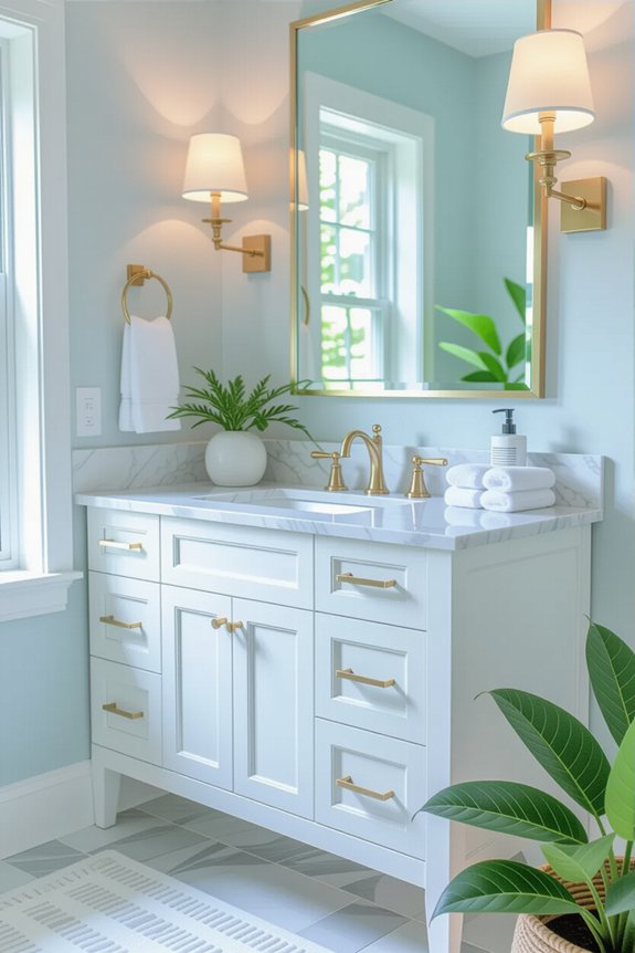 vanity design enhances flow