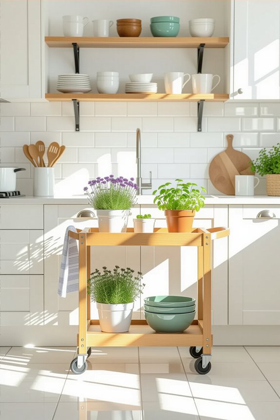versatile rolling kitchen cart