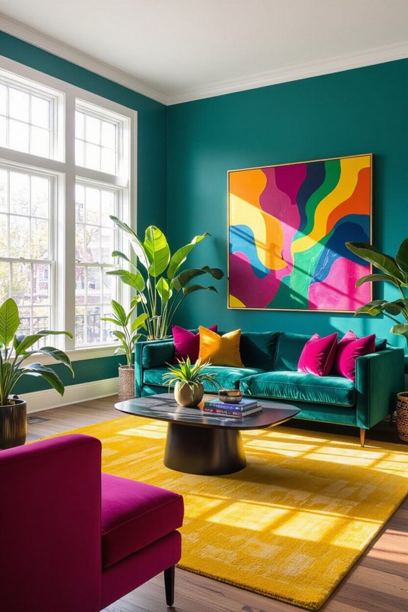 vibrant colorful interior makeover