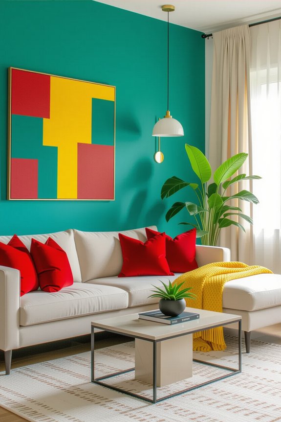 vibrant colors balanced neutrals