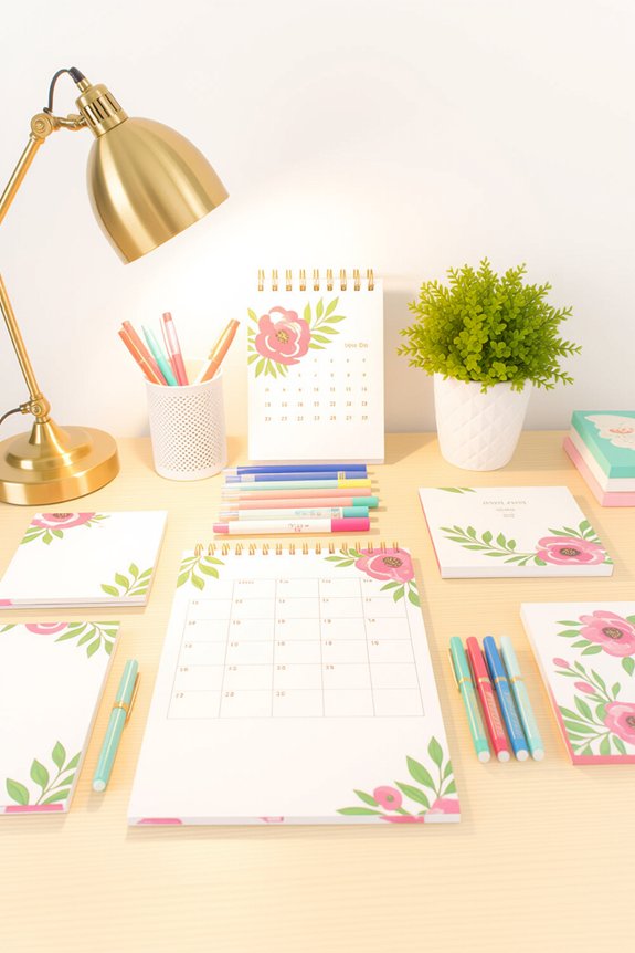 vibrant desk stationery ideas