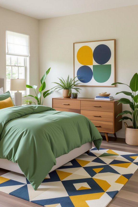 vibrant statement pieces enhance