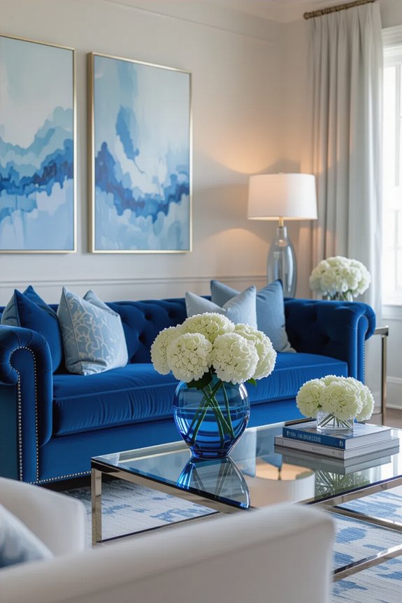 vibrant to subtle blue