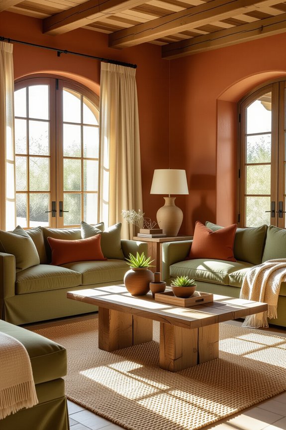 warm lighting enhances earthy tones