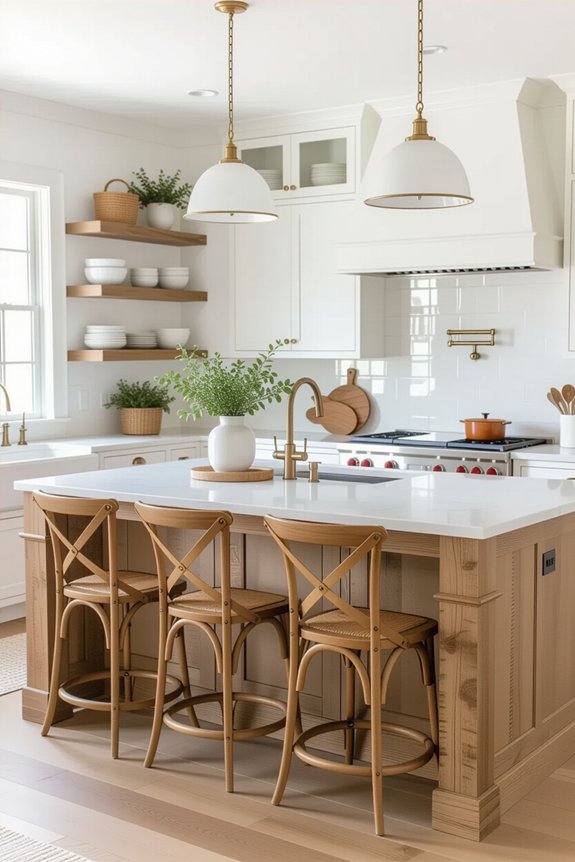warm wood kitchen accents
