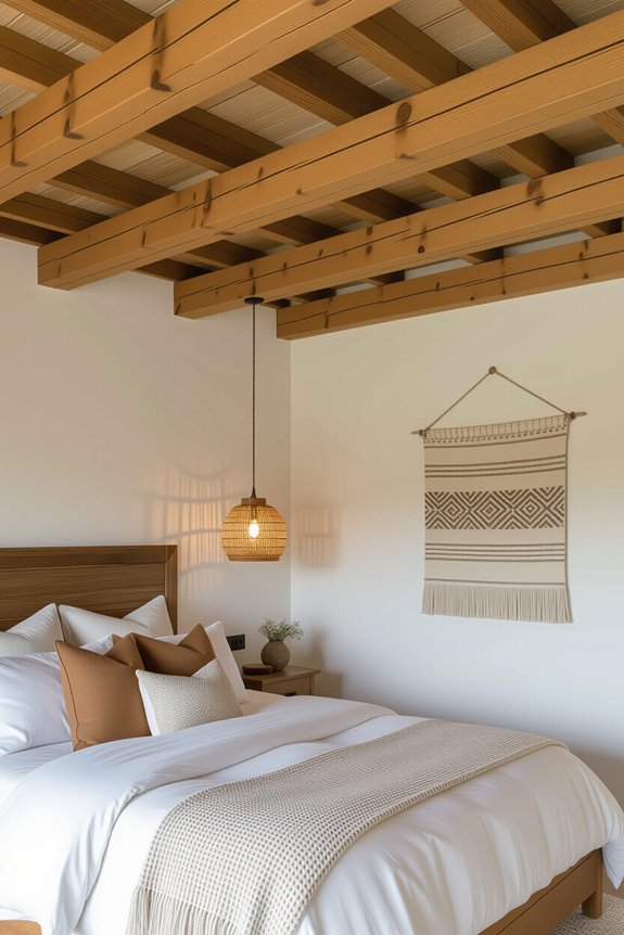 wooden beams enhance coziness